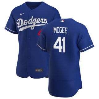 Los Angeles Dodgers #41 Jake McGee Men's Nike Royal Alternate 2020 Authentic Player MLB Jersey