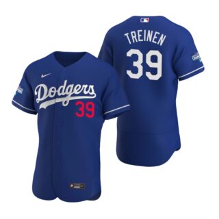 Los Angeles Dodgers 39 Blake Treinen Royal 2020 World Series Champions Authentic Jersey