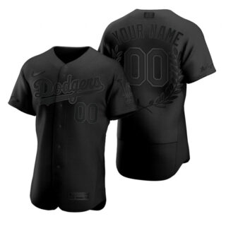 Los Angeles Dodgers Custom Men's Nike Black MLB MVP Limited Player Edition Jersey