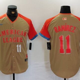 Men's American League #11 Jos?? Ram??rez Cream 2024 All-Star Limited Stitched Jerseys