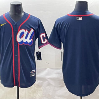 Men's American League Cleveland Guardians Blank Navy 2025 All-Star Edition Limited Stitched Baseball Jersey