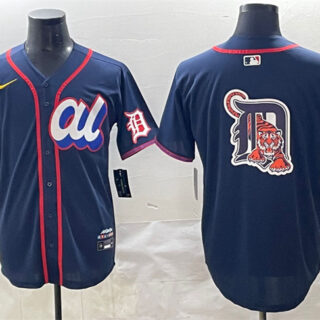 Men's American League Detroit Tigers Team Big Logo Navy 2025 All-Star Edition Limited Stitched Baseball Jersey