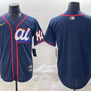 Men's American League New York Yankees Blank Navy 2025 All-Star Edition Limited Stitched Baseball Jersey
