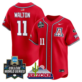 Men's Arizona Wildcats #11 Aaron Walton 2025 World Series Vapor Premier Limited Jersey All Stitched