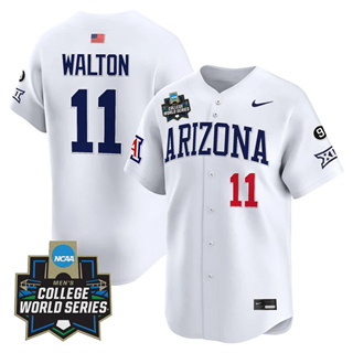 Men's Arizona Wildcats #11 Aaron Walton 2025 World Series Vapor Premier Limited Jersey All Stitched