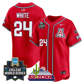 Men's Arizona Wildcats #24 Mason White 2025 World Series Vapor Premier Limited Jersey All Stitched
