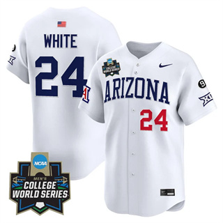 Men's Arizona Wildcats #24 Mason White 2025 World Series Vapor Premier Limited Jersey All Stitched
