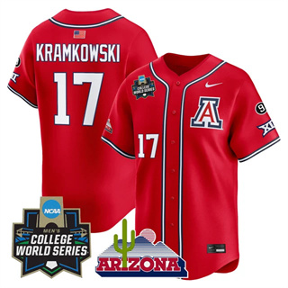 Men's Arizona Wildcats #17 Owen Kramkowski 2025 World Series Vapor Premier Limited Jersey All Stitched