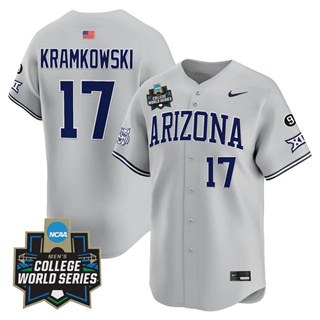 Men's Arizona Wildcats #17 Owen Kramkowski 2025 World Series Vapor Premier Limited Jersey All Stitched