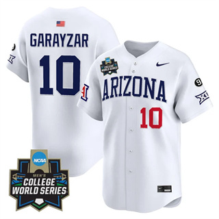 Men's Arizona Wildcats #10 Raul Garayzar 2025 World Series Vapor Premier Limited Jersey All Stitched