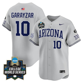 Men's Arizona Wildcats #10 Raul Garayzar 2025 World Series Vapor Premier Limited Jersey All Stitched
