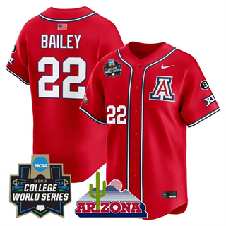 Men's Arizona Wildcats #22 Smith Bailey 2025 World Series Vapor Premier Limited Jersey All Stitched