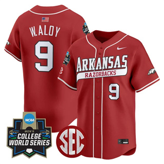 Men's Arkansas Razorbacks #9 Wehiwa Aloy 2025 World Series Vapor Premier Limited Jersey All Stitched
