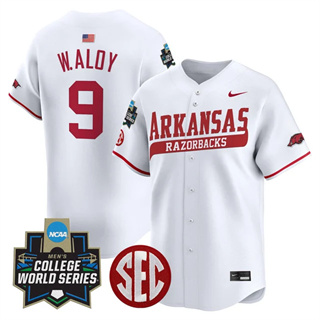 Men's Arkansas Razorbacks #9 Wehiwa Aloy 2025 World Series Vapor Premier Limited Jersey All Stitched