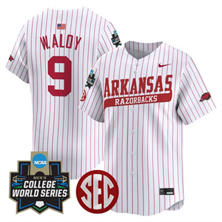 Men's Arkansas Razorbacks #9 Wehiwa Aloy 2025 World Series Vapor Premier Limited Jersey All Stitched