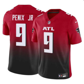 Men's Atlanta Falcons #9 Michael Penix Jr Red Black 2024 Draft F.U.S.E Vapor Untouchable Limited Stitched Football Jersey