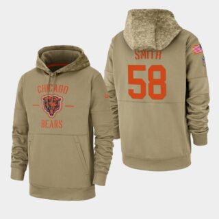 Men's Chicago Bears Roquan Smith 2019 Salute to Service Sideline Therma Hoodie - Tan