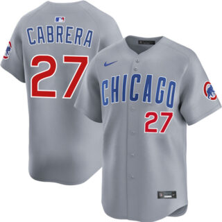 Men's Chicago Cubs #27 Edward Cabrera Grey 2026 Limited Stitched Baseball Jersey