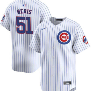 Men's Chicago Cubs #51 H??ctor Neris White Flex Base Stitched Baseball Jersey