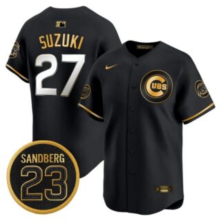 Men's Chicago Cubs 'Ryne Sandberg Tribute' Vapor Premier Limited Jersey V2 All Stitched Seiya Suzuki 27