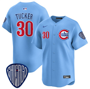 Men's Chicago Cubs Blue Alternate Vapor Premier Limited Jersey All Stitched Blue #30 Kyle Tucker