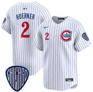 Men's Chicago Cubs Blue Alternate Vapor Premier Limited Jersey All Stitched Pinstripe Nico Hoerner
