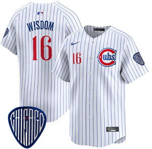 Men's Chicago Cubs Blue Alternate Vapor Premier Limited Jersey All Stitched Pinstripe Patrick Wisdom