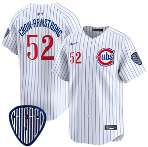 Men's Chicago Cubs Blue Alternate Vapor Premier Limited Jersey All Stitched Pinstripe Pete Crow-Armstrong
