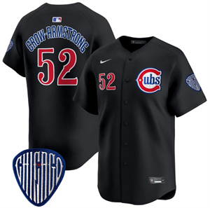 Men's Chicago Cubs Blue Alternate Vapor Premier Limited baseball Jersey All Stitched Black Pete Crow-Armstrong