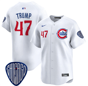 Men's Chicago Cubs Blue Alternate Vapor Premier Limited baseball Jersey All Stitched White Donald Trump #47