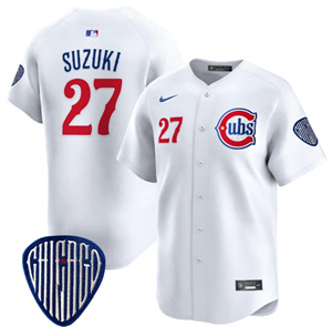 Men's Chicago Cubs Blue Alternate Vapor Premier Limited baseball Jersey All Stitched White Seiya Suzuki #27