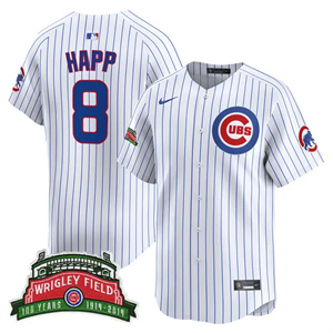 Men's Chicago Cubs Wrigley Field Style Vapor Premier Limited Jersey All Stitched Ian Happ #8