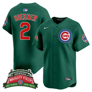 Men's Chicago Cubs Wrigley Field Style Vapor Premier Limited Jersey All Stitched Nico Hoerner #2
