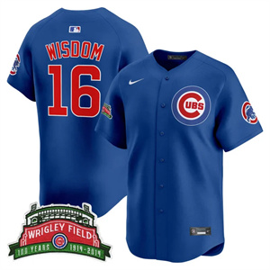 Men's Chicago Cubs Wrigley Field Style Vapor Premier Limited Jersey All Stitched Patrick Wisdom #16