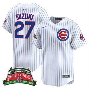 Men's Chicago Cubs Wrigley Field Style Vapor Premier Limited Jersey All Stitched Seiya Suzuki #27