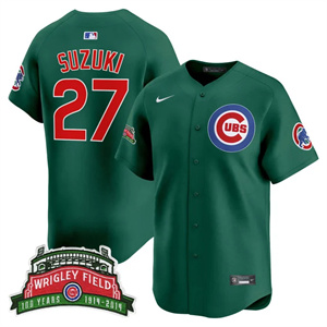 Men's Chicago Cubs Wrigley Field Style Vapor Premier Limited Jersey All Stitched Seiya Suzuki #27