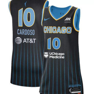 Men's Chicago Sky #10 Kamilla Cordoso Black Stitched Jersey
