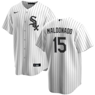 Men's Chicago White Sox #15 Mart??n Maldonado White Cool Base Stitched Jersey