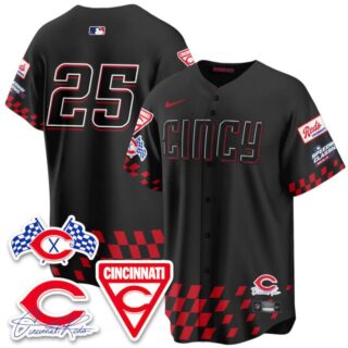 Men's Cincinnati Reds #25 2025 Speedway Limited Jersey V2 All Stitched