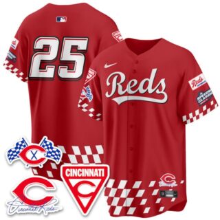 Men's Cincinnati Reds #25 2025 Speedway Limited Jersey V2 All Stitched