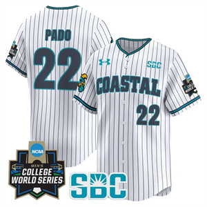 Men's Coastal Carolina Chanticleers #22 Blagen Pado 2025 World Series Vapor Premier Limited Jersey All Stitched