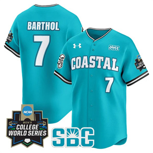 Men's Coastal Carolina Chanticleers #7 Blake Barthol 2025 World Series Vapor Premier Limited Jersey All Stitched