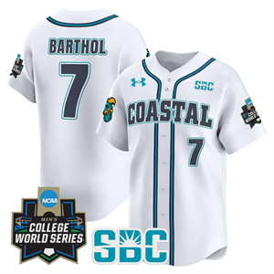 Men's Coastal Carolina Chanticleers #7 Blake Barthol 2025 World Series Vapor Premier Limited Jersey All Stitched