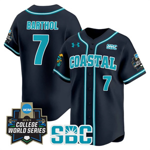 Men's Coastal Carolina Chanticleers #7 Blake Barthol 2025 World Series Vapor Premier Limited Jersey All Stitched