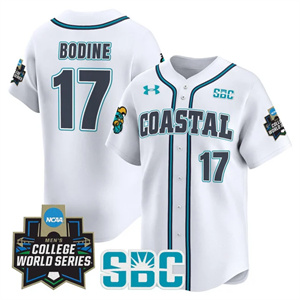 Men's Coastal Carolina Chanticleers #17 Caden Bodine 2025 World Series Vapor Premier Limited Jersey All Stitched