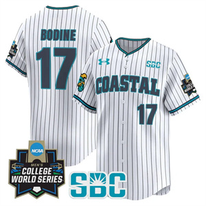Men's Coastal Carolina Chanticleers #17 Caden Bodine 2025 World Series Vapor Premier Limited Jersey All Stitched