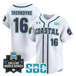 Men's Coastal Carolina Chanticleers #16 Colby Thorndyke 2025 World Series Vapor Premier Limited Jersey All Stitched