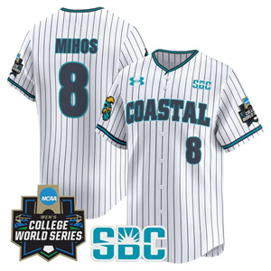 Men's Coastal Carolina Chanticleers #8 Dean Mihos 2025 World Series Vapor Premier Limited Jersey All Stitched