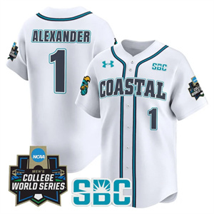 Men's Coastal Carolina Chanticleers #1 Sebastian Alexander 2025 World Series Vapor Premier Limited Jersey All Stitched