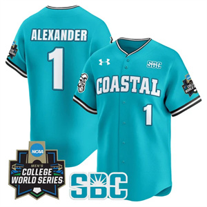 Men's Coastal Carolina Chanticleers #1 Sebastian Alexander 2025 World Series Vapor Premier Limited Jersey All Stitched
